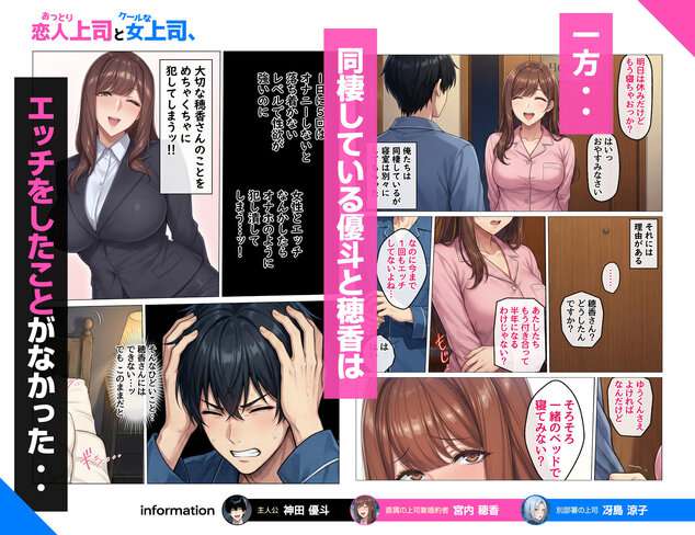 おっとり恋人上司とクールな女上司、見た目と中身が違いすぎて毎日搾り取られる話の全ページ見たくなる厳選試し読み画像 - No.3